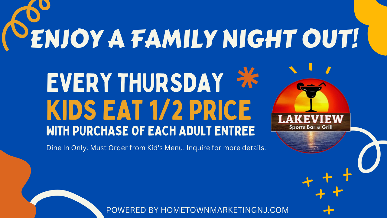 Lakeview kids half price with adult entree thursday